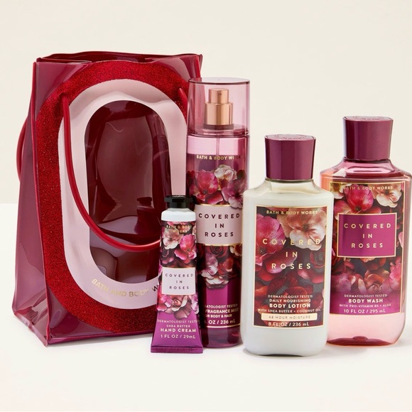 Bath & Body Works Other - Bath & Body Works Covered in Roses Gift Set - Red